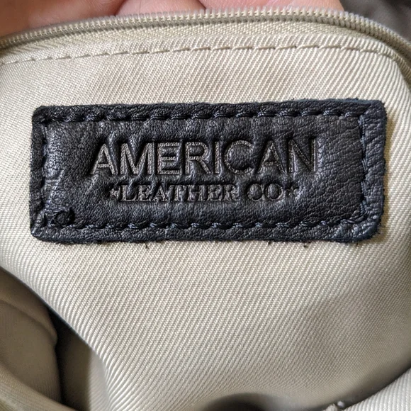 American Leather Co. Jamestown Black Double Top Handle Shoulder Crossbody Bag - Picture 9 of 16